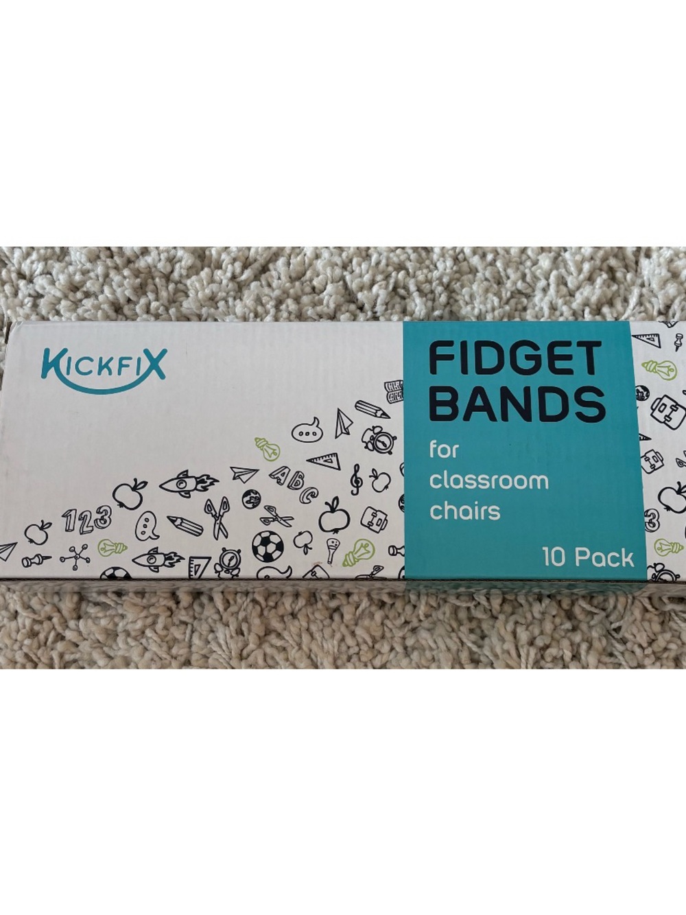Kickfix Fidget Bands for Classroom Chairs 10 Pack